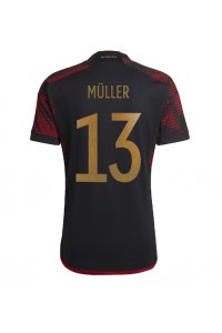 Fotbalové Dres Německo Thomas Muller #13 Venkovní Oblečení MS 2022 Krátký Rukáv